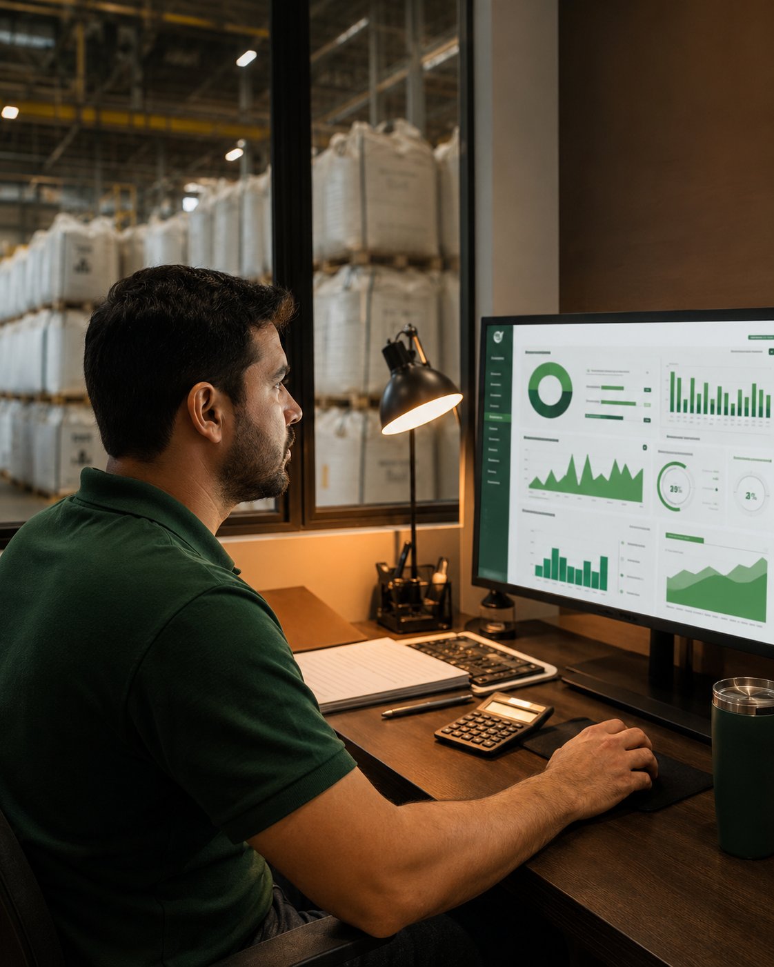 Operador acompanhando o painel do ATAROS no monitor